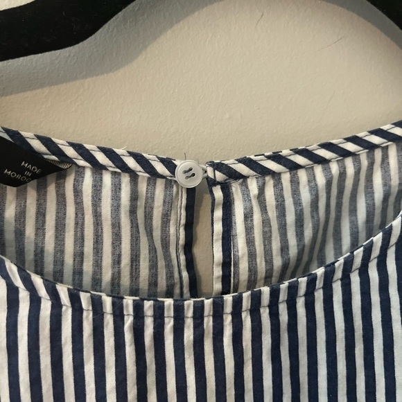 Zara Black and White Striped Blouse - Picture 8 of 10